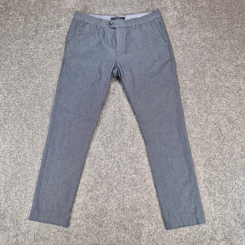 Scotch & Soda Mott Chino Pants Mens 31 Blue Slim Fit Cotton Trousers